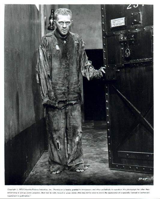 McQueen (as Papillon) is released from solitary.